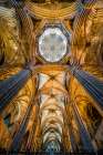 Interior of the Cathedral of Barcelona, Barcelona, Spain. Art Print